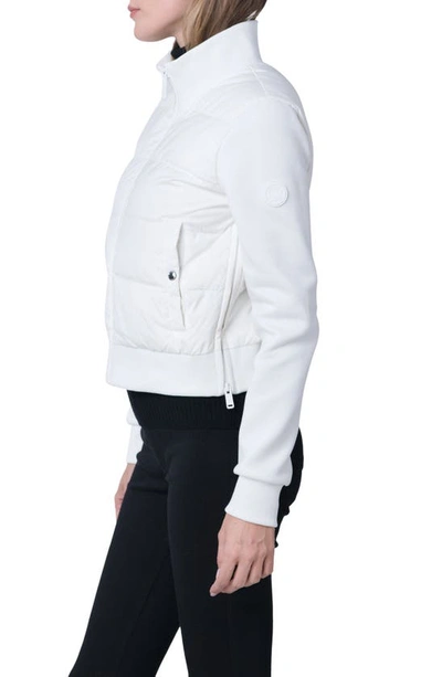 The Recycled Planet Company Nina Hybrid Water Resistant Down Recycled Down Puffer Jacket In White