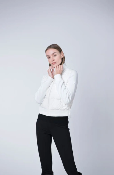 The Recycled Planet Company Nina Hybrid Water Resistant Down Recycled Down Puffer Jacket In White