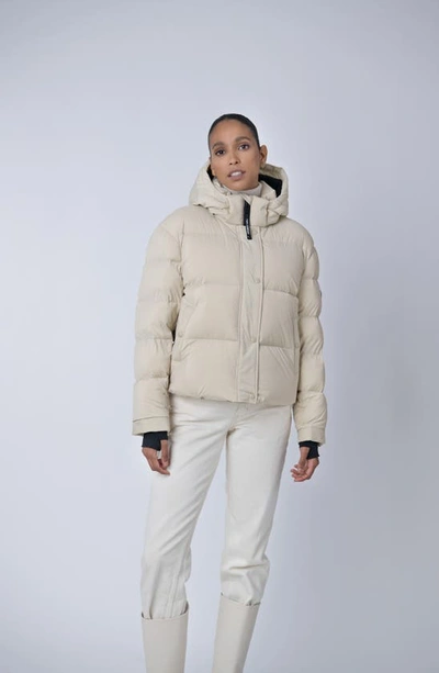 Shop The Recycled Planet Company Ritz Recycled Down Crop Puffer Jacket In Brown Rice