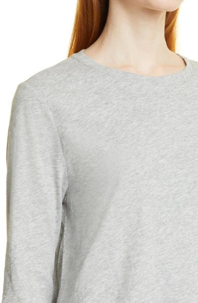 Eileen Fisher Organic Cotton Long Sleeve T-shirt In Dark Pearl