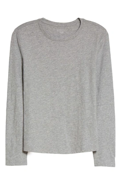 Eileen Fisher Organic Cotton Long Sleeve T-shirt In Dark Pearl