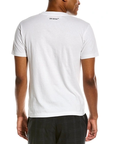 Shop Off-white Graphic T-shirt In Silver