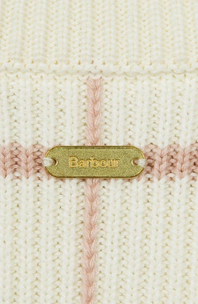Shop Barbour Rosefiled Knit Wool Blend Sweater In Whisper