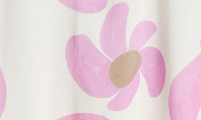 Shop Jacquemus La Chemise Jean Painted Flower Bowling Shirt In Print Pink Flowers