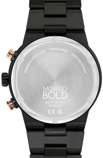 Shop Movado Bold Fusion Chronograph Bracelet Watch, 44mm In Bronze