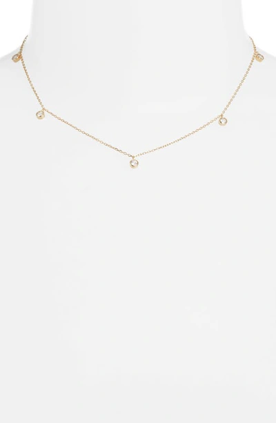 Shop Miranda Frye Shea Cubic Zirconia Charm Necklace In Gold