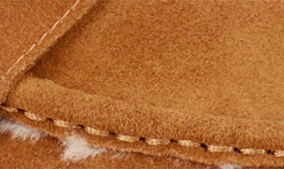 Shop Frye Melody Genuine Shearling Lined Platform Clog In Walnut - Silky Suede Leather