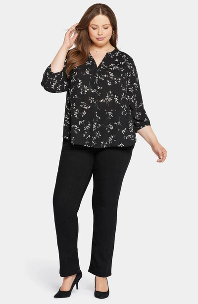 Shop Nydj High/low Crepe Blouse In Nellie Valley