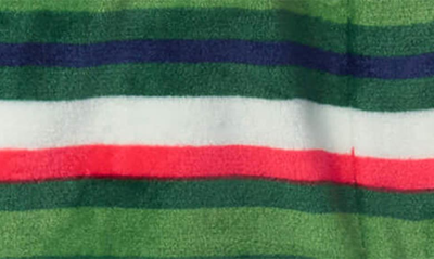 Shop Hatley Kids' Holiday Stripes Hooded Robe In Eden