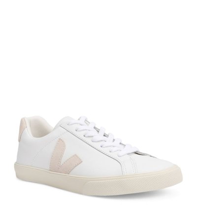 Shop Veja Leather Esplar Sneakers In White