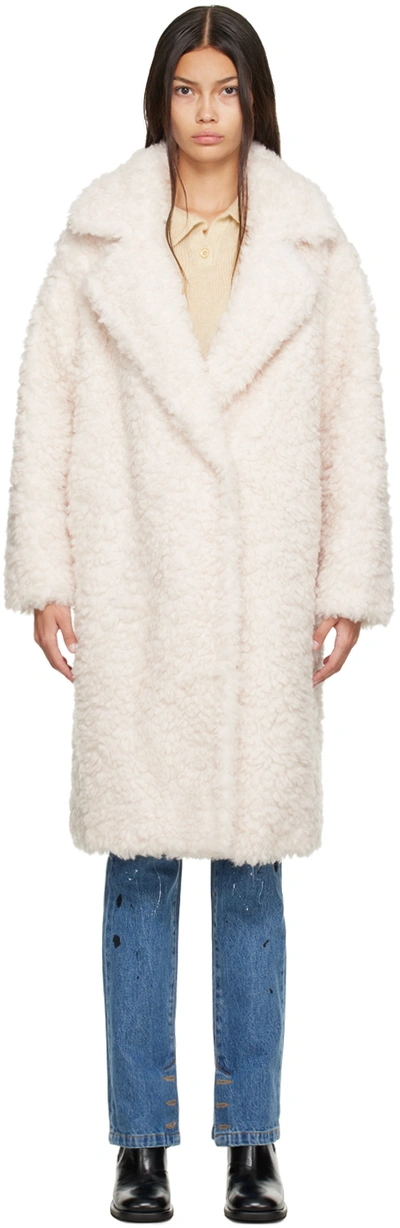 Shop Yves Salomon Pink Maxi Coat In A1025 Flocon