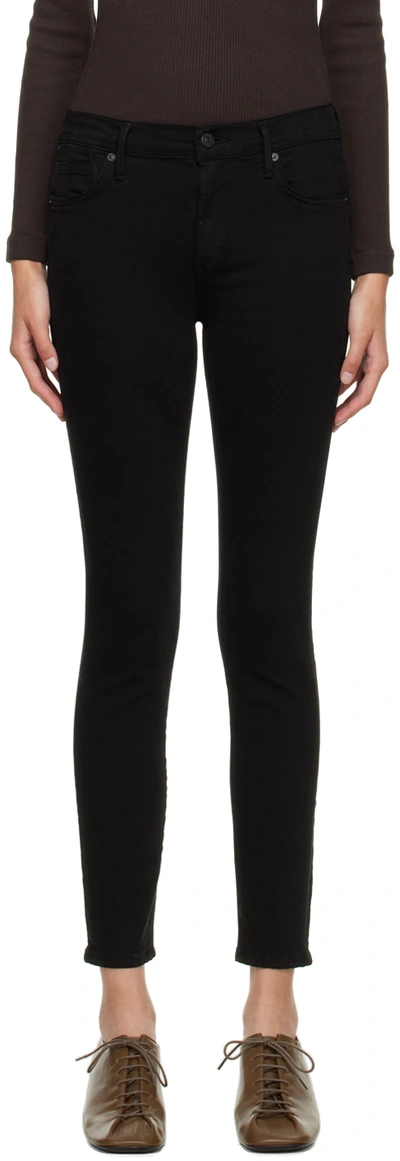 Shop Citizens Of Humanity Black Rocket Jeans In Plush Black