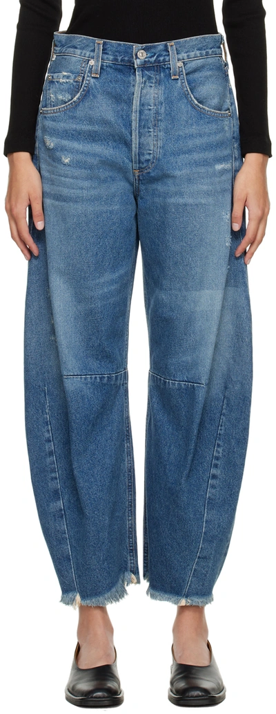Shop Citizens Of Humanity Blue Horseshoe Jeans In Magnolia