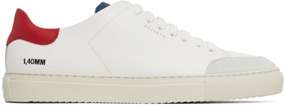 Shop Axel Arigato White Clean 90 Triple Sneakers In White/red/blue