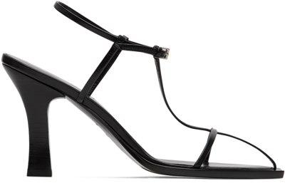 Shop The Row Black T Bar Heeled Sandals In Blk Black