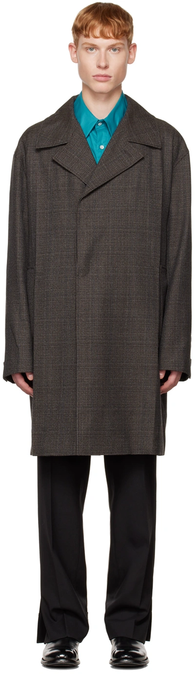 Shop Wooyoungmi Gray Single Mid Coat In Grey 902g