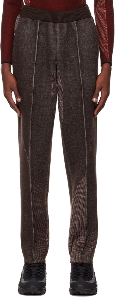 Saul Nash Brown Open Knit Lounge Pants In Brown
