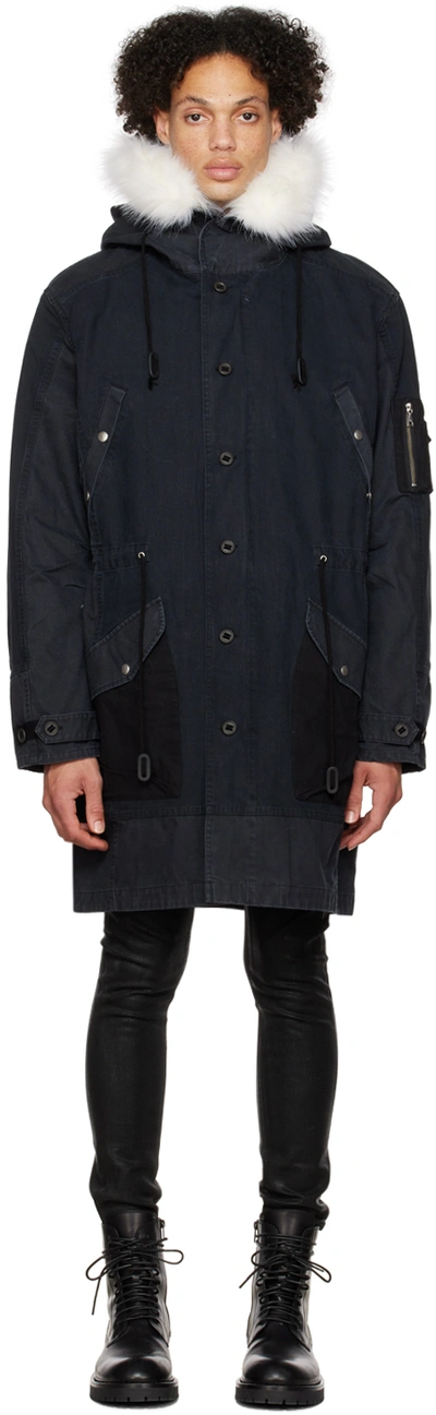 Shop John Elliott Black Paneled N-3b Coat