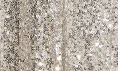 Shop Ronny Kobo Lauper Mock Neck Long Sleeve Sequin Dress In Silver