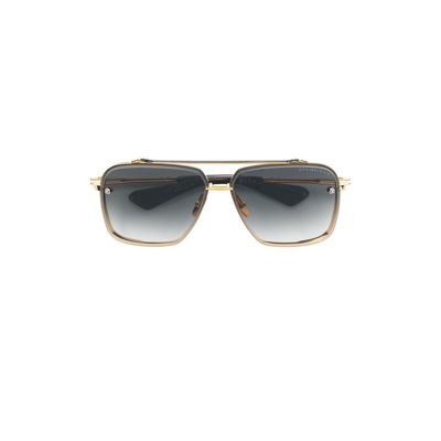 Shop Dita Eyewear Gold-tone Oversized Sunglasses
