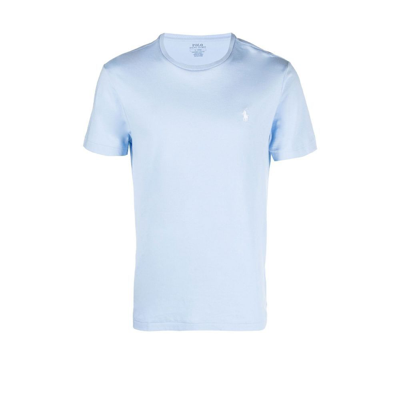 Shop Polo Ralph Lauren Blue Logo Cotton T-shirt
