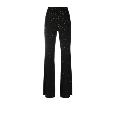 Shop The Andamane Black Gaia Crystal Flared Trousers