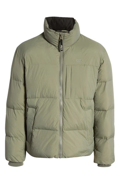 Shop Dockers Levi's Stand Collar Puffer Jacket In Tea Green