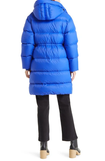 Shop Parajumpers Eira Hooded Down Coat In Dazzling Blue
