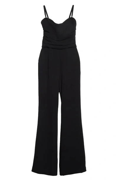 Shop Jonathan Simkhai Rebecca Strapless Pleated Jumpsuit In Black