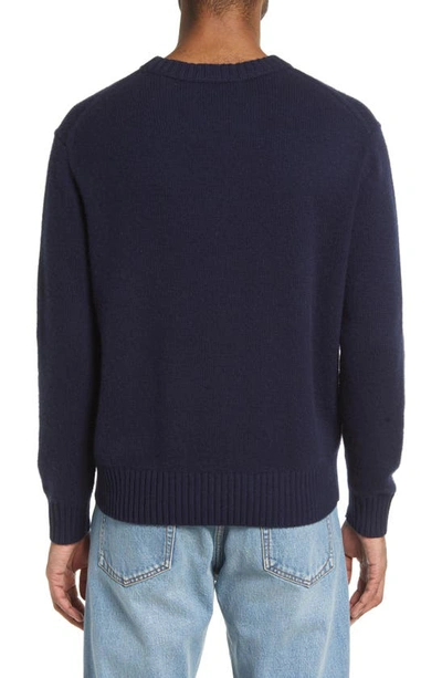 Shop Frame Cashmere Sweater In Navy