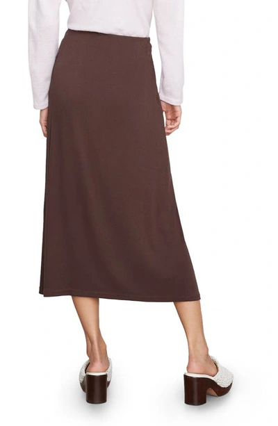 Vince Side Twist Midi Skirt In Truffle