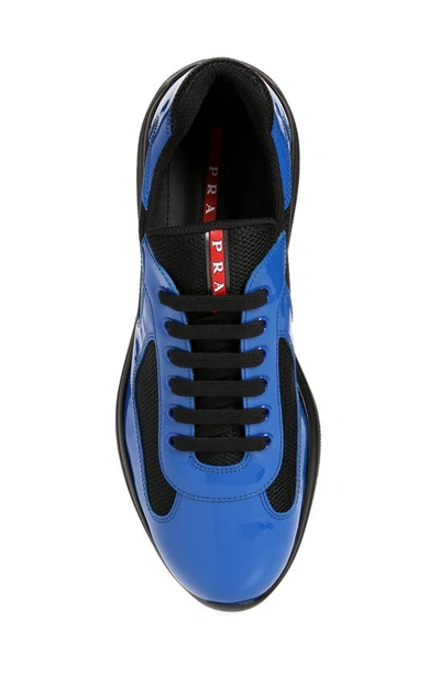 Shop Prada America's Cup Sneaker In Cobalto/ Nero