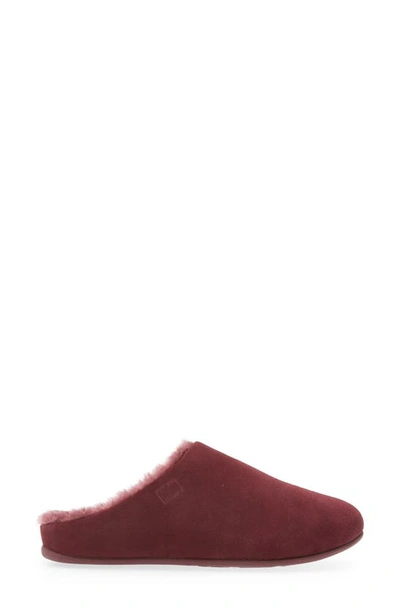 Shop Fitflop Chrissy Genuine Shearling Lined Mule In Plummy