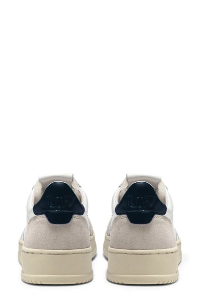 Shop Autry Medalist Low Sneaker In Leat/ Suede White/ Blue