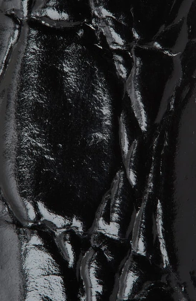 Shop Saint Laurent Reversible Croc Embossed Calfskin Leather Belt In Nero
