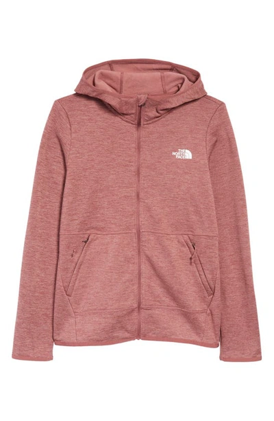 Shop The North Face Canyonlands Full Zip Hooded Fleece Jacket In Wild Ginger Heather