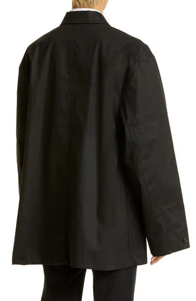 Shop Balenciaga Cotton Gabardine Cargo Jacket In Black