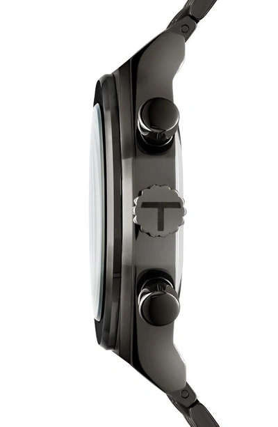 Shop Ted Baker Filey Chronograph Bracelet Watch, 43mm In Gunmetal/ Gunmetal/ Gunmetal