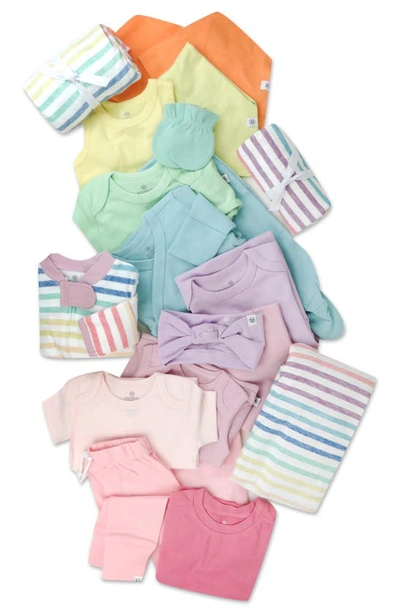 Shop Honest Baby 20-piece Happy Days Organic Cotton Gift Set In Rainbow Pinks