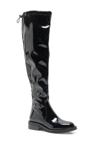 Shop Free People Go Go Gloss Over The Knee Boot In Black