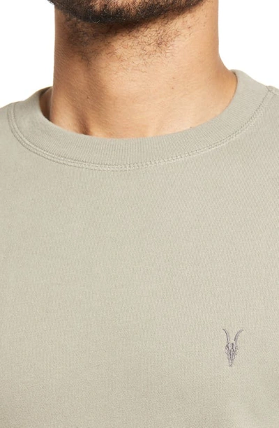 Shop Allsaints Raven Slim Fit Crewneck Sweatshirt In Pavillion Grey