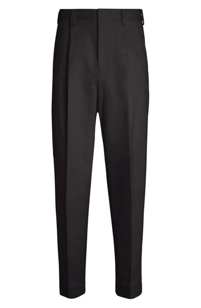 Shop Zegna One-pleat Bull Denim Pants In Black