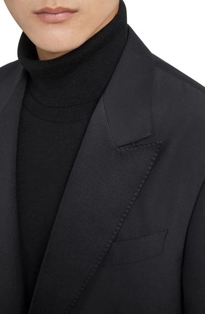 Shop Zegna Trofeo 600 Wool & Silk Tuxedo In Black