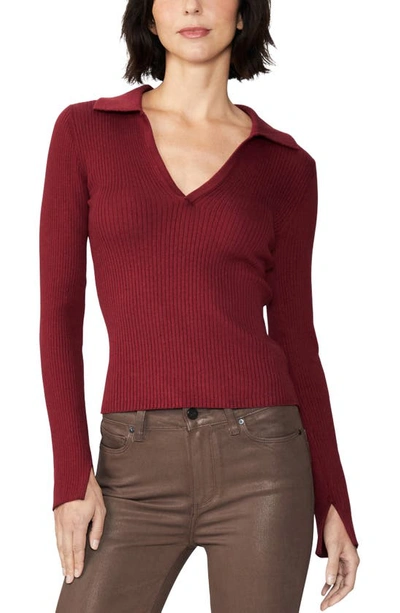Shop Paige Catarina Rib Sweater In Hot Chestnut