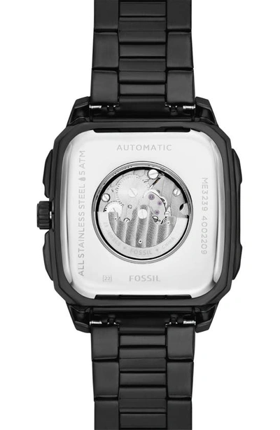 Shop Fossil Inscription Bracelet Watch, 42mm In Black