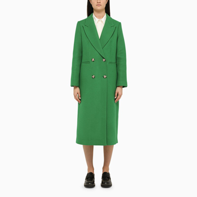 Shop Ivy & Oak Cindy Green Wool Boxy Coat
