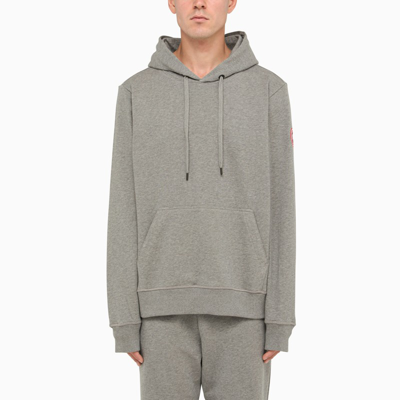 Shop Canada Goose Grey Stretch Cotton Hoodie In White