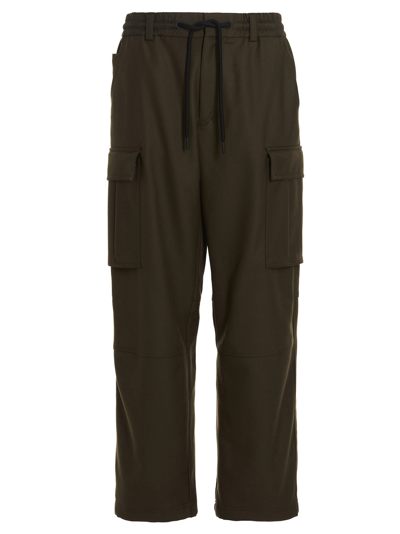 Shop Moncler Wool Cargo Pants In Green