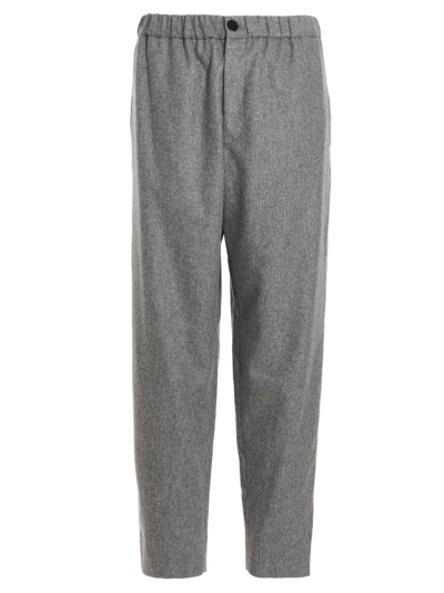 Shop Jil Sander Wool Trousers In Gray