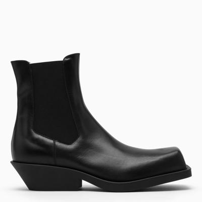 Shop Marni Black Leather Chelsea Boot